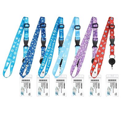 Polyester Lanyard Sleutelhanger 6 Kleuren Zilk Screen Printing Ronde Nylon Lanyard Met Logo