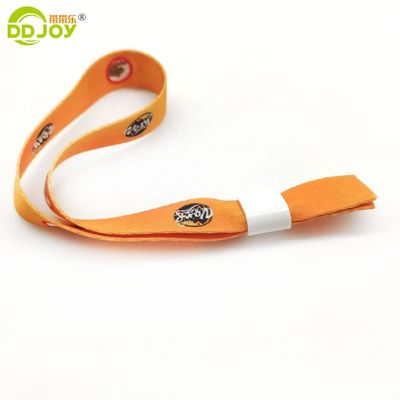 Gepersonaliseerd logo Polyester Festival Satine Geweven Ribbon Armband voor Evenementen 350*15mm