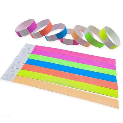 250*25mm/250*19mm Custom Printed Logo Eco Paper Armbanden in veelkleurig voor festival