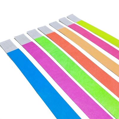 250*25mm/250*19mm Custom Printed Logo Eco Paper Armbanden in veelkleurig voor festival