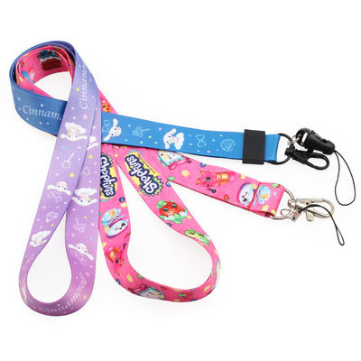 Gepersonaliseerde verwarmde sleutelhanger halsband polyester touwtjes voor sleutels vele kleuren