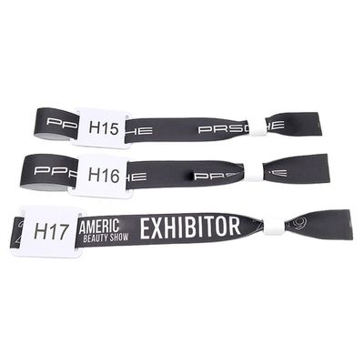 Custom Event Festival Party RFID Chip Satin Stoffen Armbanden met Logo Printing