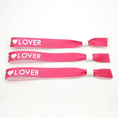 Custom Event Festival Party RFID Chip Satin Stoffen Armbanden met Logo Printing