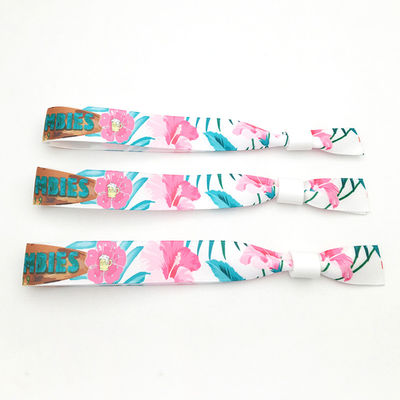 Custom Event Festival Party RFID Armbanden met satine stof en merk logo printing