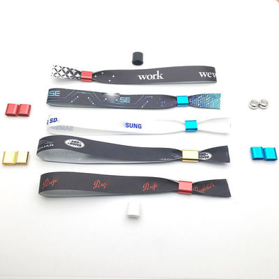 Custom Event Festival Party RFID Armbanden met satine stof en merk logo printing