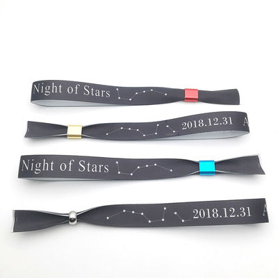 Custom Event Festival Party RFID Armbanden met satine stof en merk logo printing