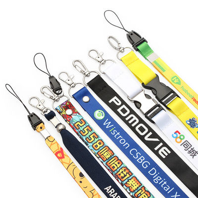 Custom Logo Lanyards Polyestermateriaal voor kantoorvoorwerpen