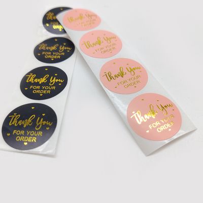 1 inch waterdicht kraftpapier rol goud logo label stickers voor custom order