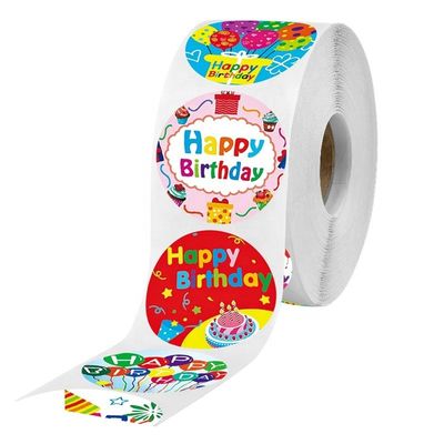 500pcs Kinderen Cartoon Gelukkige verjaardag Sticker Kleverige sticker voor feest decoratie
