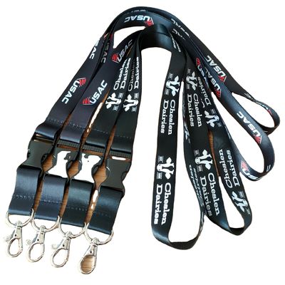 Custom Sublimatie Lanyards voor reisbureau 1 Kleurenprinting en Veiligheidsboei