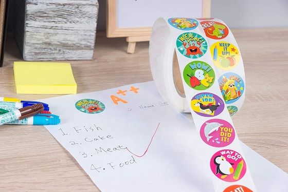 1 inch 25mm ronde stickers 500 stuks schattig dieren etiketten voor schoolbeloningen en leraren