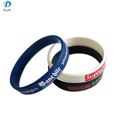 Custom Event Fundraising Silicone Ronde Armband Armband met ISO9001 Certificering