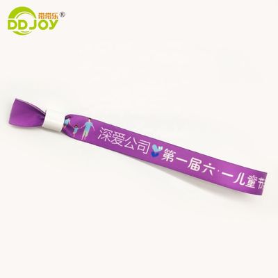 Artwork Custom Logo Sublimatie Korte Lanyard Geweven Wegwerp Armband voor Festival