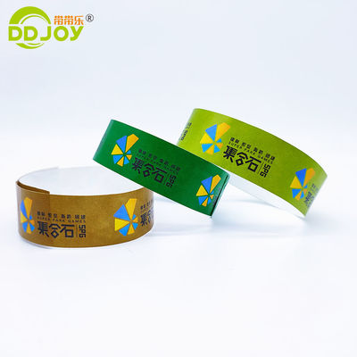 Custom Logo Tyvek Armbanden voor één keer bij volwassenen en kinderen Papieren Armband VIP Evenementen