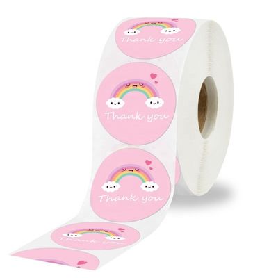 Custom Sticker Oliebestendige Leuke Regenboog Dank U Sticker voor cadeau decoratie