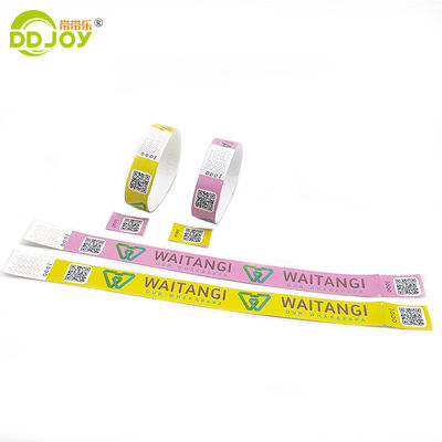 Krijg uw festival evenementen toegang gesorteerd met Custom Tyvek Armband 250 * 25mm