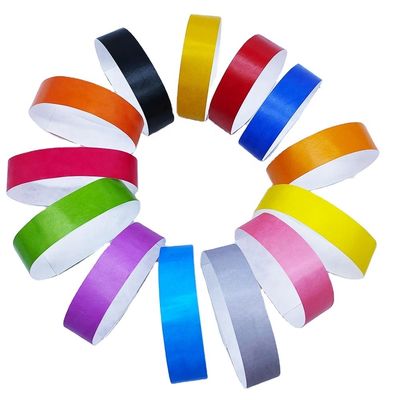 250*25mm/250*19mm waterdicht DuPont Tyvek papier polsband voor evenementen