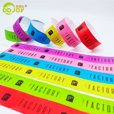250*25mm/250*19mm waterdicht DuPont Tyvek papier polsband voor evenementen