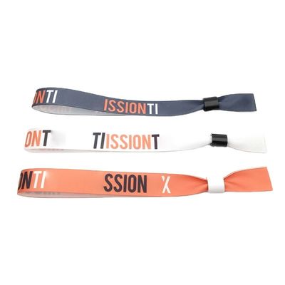 Custom Logo Stof Festival Armband voor evenementen Waterdicht en veilig slot