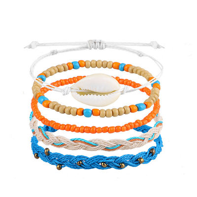 Kleurrijke 16 8CM wasdraad gevlochten rijstkralen armband voor vrouwen Handgemaakt ontwerp