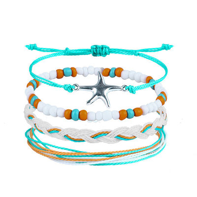 Kleurrijke 16 8CM wasdraad gevlochten rijstkralen armband voor vrouwen Handgemaakt ontwerp