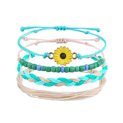 Kleurrijke 16 8CM wasdraad gevlochten rijstkralen armband voor vrouwen Handgemaakt ontwerp
