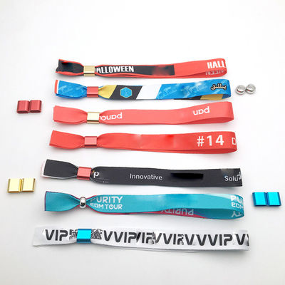 Custom Logo Stof Festival Armband voor evenementen Waterdicht en veilig slot