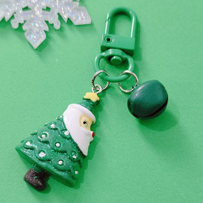 Cartoon Kerstman Kerstboom Bell Sleutelhanger Rugzak Mobiele telefoon Hangertje Ornament