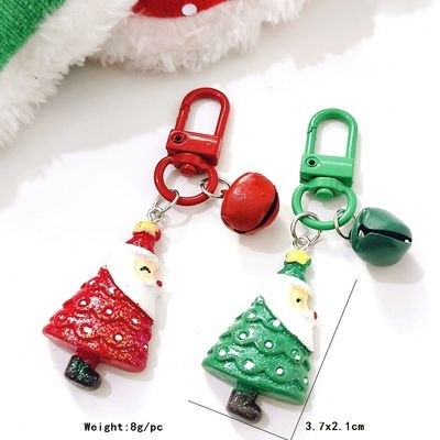 Cartoon Kerstman Kerstboom Bell Sleutelhanger Rugzak Mobiele telefoon Hangertje Ornament