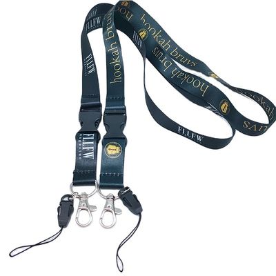 Silk Screen Printing Polyester Neck Lanyards met kaarthouders Sleutelhanger Mobiele telefoon
