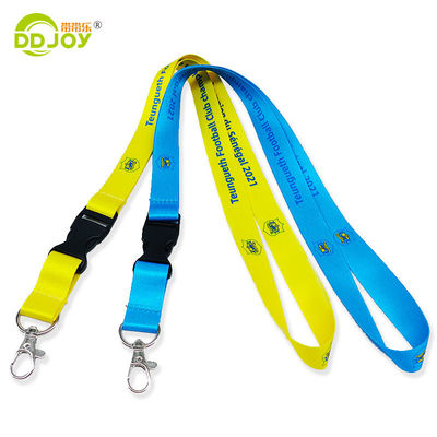 Silk Screen Printing Polyester Neck Lanyards met kaarthouders Sleutelhanger Mobiele telefoon