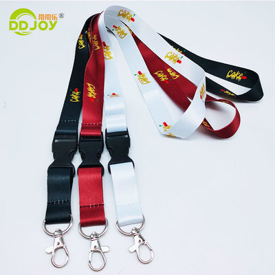 Silk Screen Printing Polyester Neck Lanyards met kaarthouders Sleutelhanger Mobiele telefoon