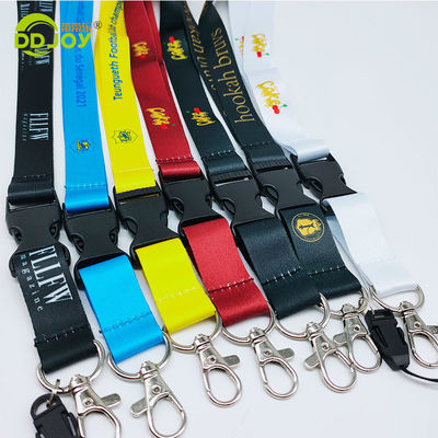 Silk Screen Printing Polyester Neck Lanyards met kaarthouders Sleutelhanger Mobiele telefoon