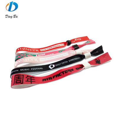 Custom Event Festival Party RFID polsbandjes met satine stof en logo tekst printing