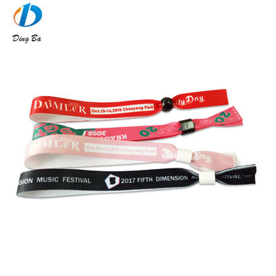 Custom Event Festival Party RFID polsbandjes met satine stof en logo tekst printing