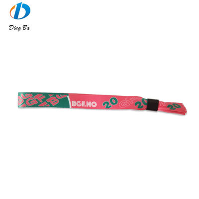 Custom Event Festival Party RFID polsbandjes met satine stof en logo tekst printing