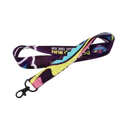 900*15*0,65mm Custom Logo Sewing Roestvrij Lanyards met warmteoverdracht staal Beed