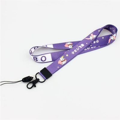 900*15*0,65mm Custom Logo Sewing Roestvrij Lanyards met warmteoverdracht staal Beed