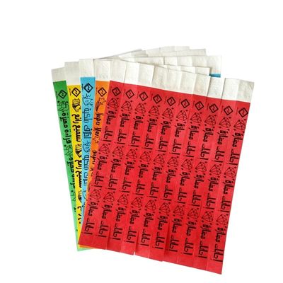 Gepersonaliseerde 3/4 inch papieren polsbandjes in vaste kleur voor VIP Club toegang bij evenementen