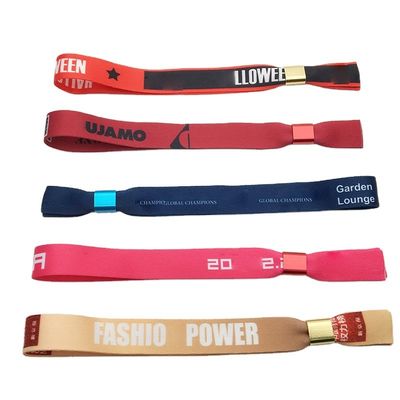 Milieubescherming RFID-armbanden op maat van satijnstof voor evenementen en festivals
