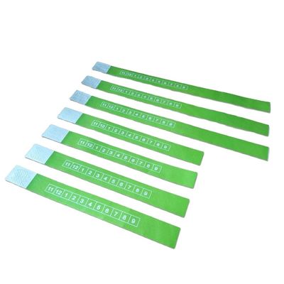 Monochroom/dubbelkleurendruk Custom Tyvek polsband voor festival evenementen en festivals
