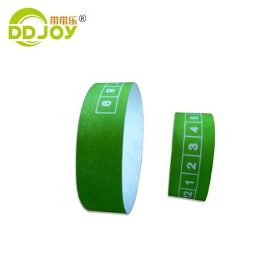 Monochroom/dubbelkleurendruk Custom Tyvek polsband voor festival evenementen en festivals