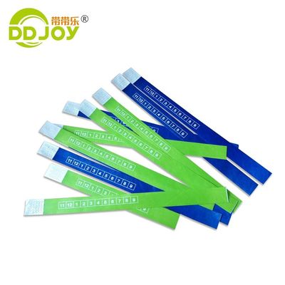 Monochroom/dubbelkleurendruk Custom Tyvek polsband voor festival evenementen en festivals