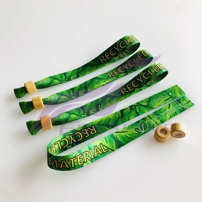 Event Festival Party RFID polsbandjes in satijnstof met aangepast logo en tekst