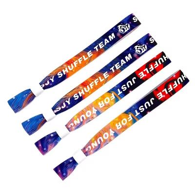 Custom Event Festival Party RFID Chip Armbanden met Logo Printing op Stoffenmerken