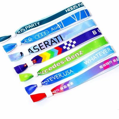 Custom Event Festival Party RFID Chip Armbanden met Logo Printing op Stoffenmerken