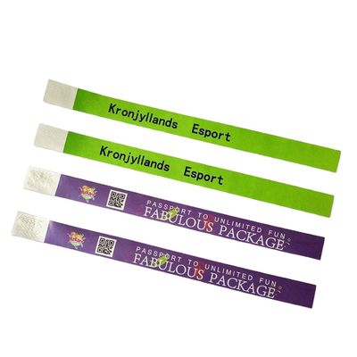 Solid color polsbanden voor festivals en feesten Custom waterdichte Tyvek polsband