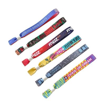 Custom Event Festival Party RFID polsbanden met satine stof materiaal en veilige chip