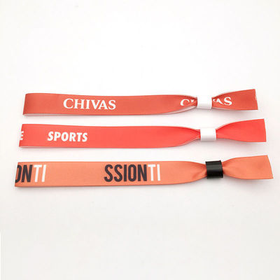Custom Event Festival Party RFID polsbanden met satine stof materiaal en veilige chip