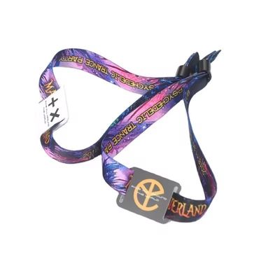 Rood Sublimatie Drukbaar Stof Geweven Stof Custom Armbanden voor feestjes en evenementen